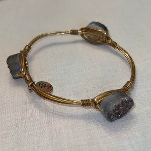 Bourbon and Bowties gray/iridescent druzy bangle